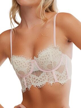 Free People Sweet Love Underwire Balconette Bra 36DD